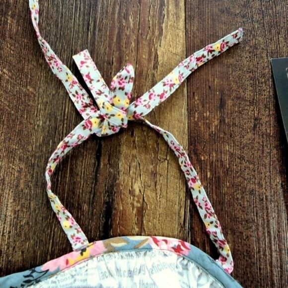 NWT Mustard Pie Floral & Gray Ruched Baby Bubble Romper - Picture 7 of 9